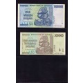 ZIMBABWE NOTES WITH HIGHER VALUES SELECTION FINE MINT CIRCULATED