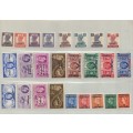 Selection of Middle East British Territories Over Printed stamps on 5 stock cards (Good Value !!!)