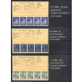 RSA 1st Definitives COILS Superb strips of 22 - 2c,5c & 10 c - CV R 11 000 +!!!- See images