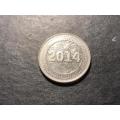 2014 Zimbabwe 25 cent bond coin