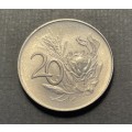 Excellent 1965 RSA 20c (20 cent) coin