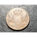 Scarce 1790 VOC double duit (2 duit) copper coin - 233 years old