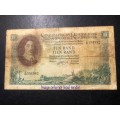 E/A 1962 G Rissik 1st issue Large R10 banknote - Catalogue value R500 in F and R1000 in VF