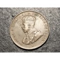 Low mintage 1917 Bronze 2 cent coin from Mauritius - Only 250,000 made!