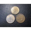 Thematic collection of coins with a SHIP design - price is for all 3 coins in the collection