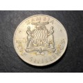 Scarce 1965 Zambian 5 shillings (crown) coin