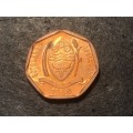 Botswana 5 Thebe copper coin from 1998 - UNC condition