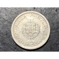 SILVER 1960 Mozambique 5 dollars ($5) coin - 65% silver