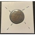 Nice 1804 VOC 1 Duit coin - in coin flip