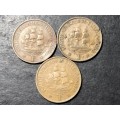 1935 King George V South African 1 penny bronze coin - 3x available - lot 3 of 3