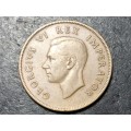 1938 King George VI South African 1 penny bronze coin - lot 1 of 2
