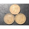 1938 King George VI South African 1 penny bronze coin - 2x Available - lot 2 of 2