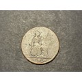 1826 British 1/2 penny coin