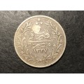 Rare 1913 Egyptian 20 Qirsh Silver coin - Low mintage Crown-size coin