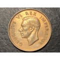 1941 King George VI South African 1 penny bronze coin - lot 1 of 2