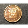 Brilliant Proof 1971 RSA 1 Cent coin