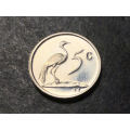 Brilliant Proof 1971 RSA 5 Cent coin
