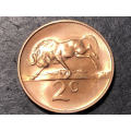 Brilliant Proof 1966 RSA 2 Cent coin