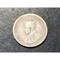 Scarce 1927 Union of South Africa Silver 6 pence coin