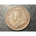 1932 King George V South African 1/2 penny bronze coin - lot 1 of 1