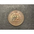 Nice 1960 SA Union 1/2 penny coin - Rainbow toning