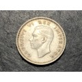 SILVER 1946 King George VI South African 6 pence (6d) coin