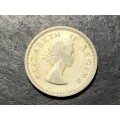SILVER 1955 Queen Elizabeth II South African 6 pence (6d) coin