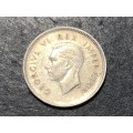 SILVER 1939 King George VI South African 3 pence (Tickey) coin
