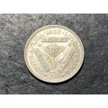 SILVER 1953 Queen Elizabeth II South African 3 pence (tickey) coin