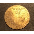 Old 1701 dated 1/2 guinea gambling token coin