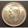 Brilliant a/UNC 1952 SA Union 5 shilling (crown) silver coin