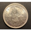 Brilliant a/UNC 1952 SA Union 5 shilling (crown) silver coin