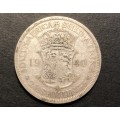 1940 SA Union 2 ½ shillings (half crown) silver coin