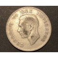 1942 SA Union 2 ½ shillings (half crown) silver coin