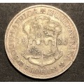 Scarce 1926 SA Union 2 shilling (florin) silver coin