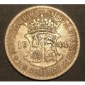 1944 SA Union 2 ½ shillings (half crown) silver coin