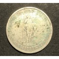 Scarce 1927 SA Union 1 shilling silver coin