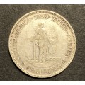 Scarce 1929 SA Union 1 shilling silver coin
