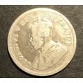 Scarce 1933 SA Union 1 shilling silver coin