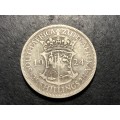 SILVER 1924 King George V South African half-crown coin