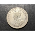 SILVER 1925 King George V South African half-crown coin