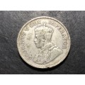 SILVER 1928 King George V South African half-crown coin