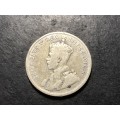 SILVER 1928 King George V South African 2 shillings (florin) coin