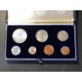 Scarce 1965 South African Short proof coin set - Complete in original blue box
