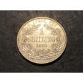 Excellent High grade 1892 ZAR Kruger Silver 1 shilling coin