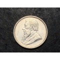 Very Nice 1892 ZAR Kruger Silver 3 pence (tickey) coin - Slightly scratched