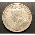 Scarce 1933 SA Union 2 shillings silver coin