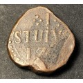 SCARCE 1783-1795 VOC `bonk` 1 Stuiver copper coin