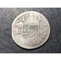 SCARCE 1721 Spanish Silver 2 Reales old coin
