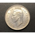 Brilliant AU+ 1945 SA Union Silver 2 Shilling coin - High Catalogue Value - Lot 1 of 2